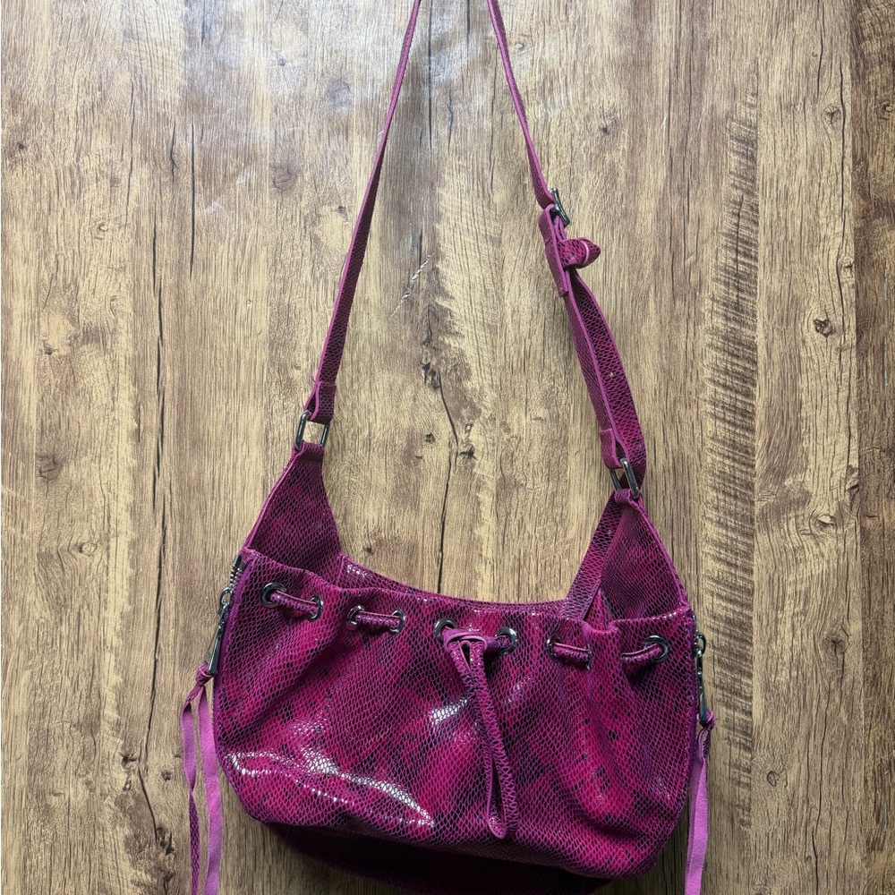 Aimee Kestenberg Serene Leather Drawstring Crossbody B2-008